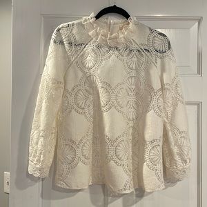 Sezane Bianca blouse worn just once! Beautiful details, size sold out online